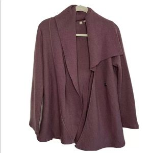Moth Anthropologie Women Cardigan Sweater Draped Snap Button Purple Size Small